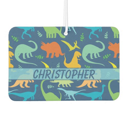 Colorful Dinosaur Pattern to Personalize Car Air Freshener