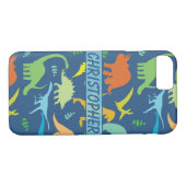 Colorful Dinosaur Pattern to Personalize Case-Mate iPhone Case (Back (Horizontal))
