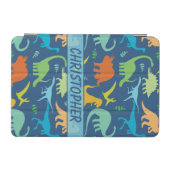 Colorful Dinosaur Pattern to Personalize iPad Mini Cover (Horizontal)