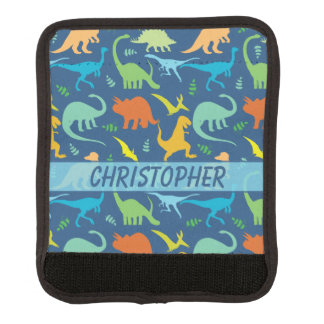 Colorful Dinosaur Pattern to Personalize Luggage Handle Wrap