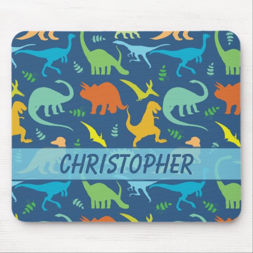 Colorful Dinosaur Pattern to Personalize Mouse Pad