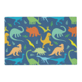 Colorful Dinosaur Pattern to Personalize Placemat (Back)