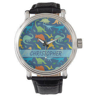 Colorful Dinosaur Pattern to Personalize Watch