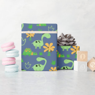 Colorful Dinosaur Pattern  Wrapping Paper