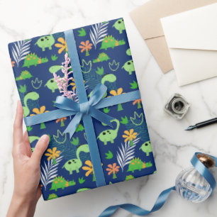 Colorful Dinosaur Pattern  Wrapping Paper