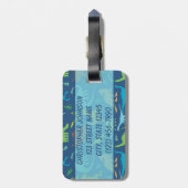 Colorful Dinosaur Personalize Address Luggage Tag (Back Vertical)