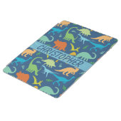 Colorful Dinosaur Personalize iPad Smart Cover (Side)