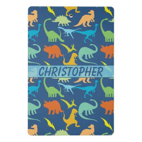 Colorful Dinosaur Personalize Mini Clipboard