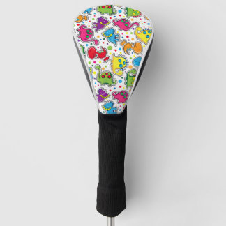 Colorful Dinosaur Seamless Pattern, Dinosaur Seaml Golf Head Cover
