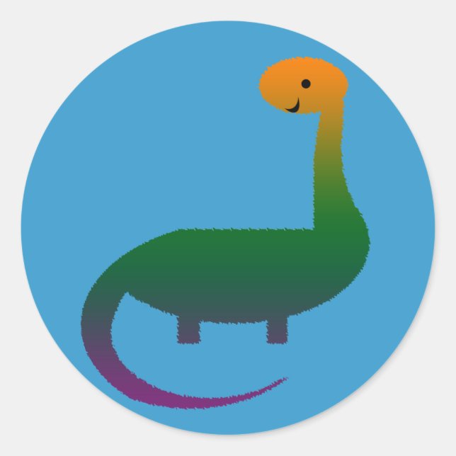 Colorful Dinosaur Stickers (Front)