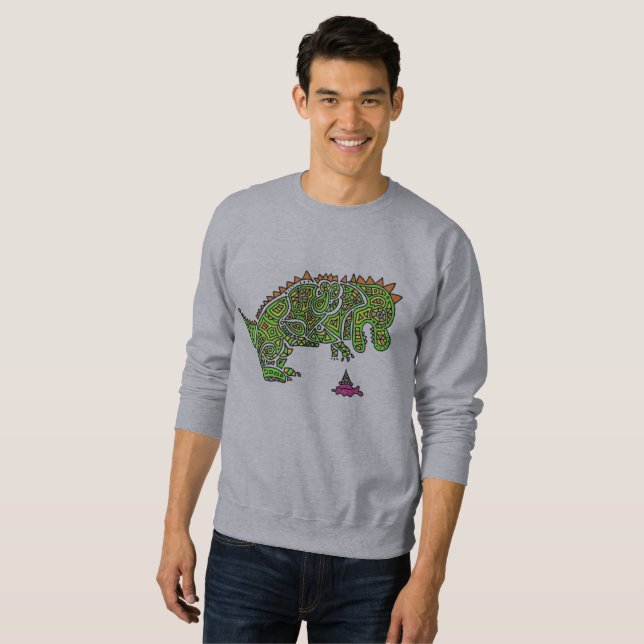 Colorful Dinosaur Sweatshirt (Front Full)