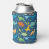 Colorful Dinosaur to Personalize Can Cooler (Can Back)