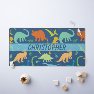 Colorful Dinosaur to Personalize Desk Mat