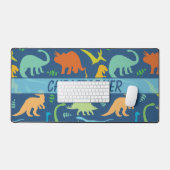 Colorful Dinosaur to Personalize Desk Mat (Keyboard & Mouse)