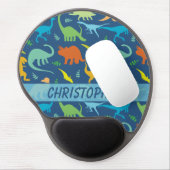 Colorful Dinosaur to Personalize Gel Mouse Pad (Left Side)