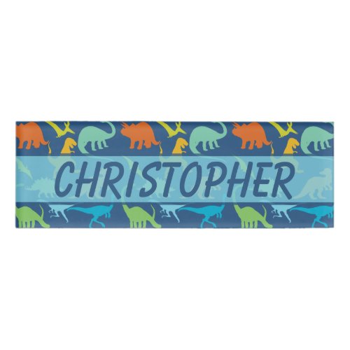 Colorful Dinosaur to Personalize Name Tag