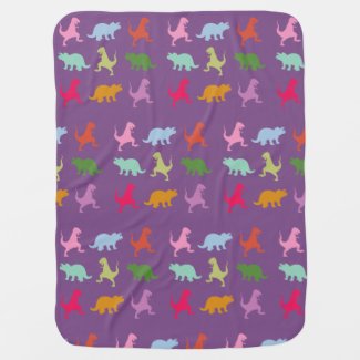 Colorful Dinosaurs Baby Blanket