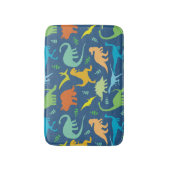 Colorful Dinosaurs Bathroom Mat (Front Vertical)