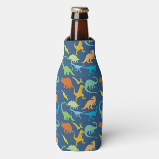 Colorful Dinosaurs Bottle Cooler