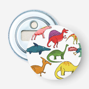 Colorful dinosaurs bottle opener