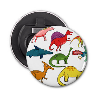 Colorful dinosaurs bottle opener