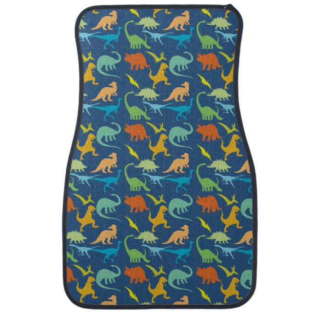 Colorful Dinosaurs Car Mat (Front)