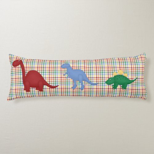 Colorful Dinosaurs Custom Body Pillow