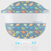 Colorful Dinosaurs Design Personalized Face Shield (Front w/Glasses)
