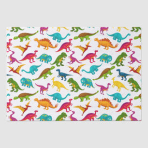 Colorful Dinosaurs Design Tissue Paper