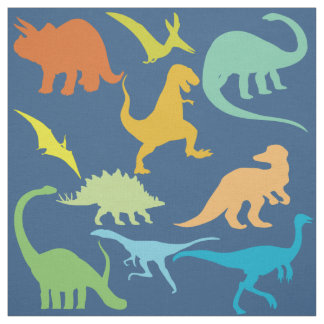 Colorful Dinosaurs Fabric