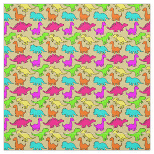 Colorful Dinosaurs Fabric