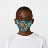 Colorful Dinosaurs Kid Premium Face Mask (Worn)