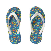Colorful Dinosaurs Kid's Flip Flops Colorful Dinosaurs Kid's Flip Flops