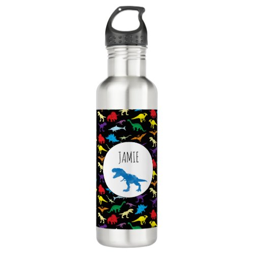 Colorful Dinosaurs Kids Pattern Stainless Steel Water Bottle