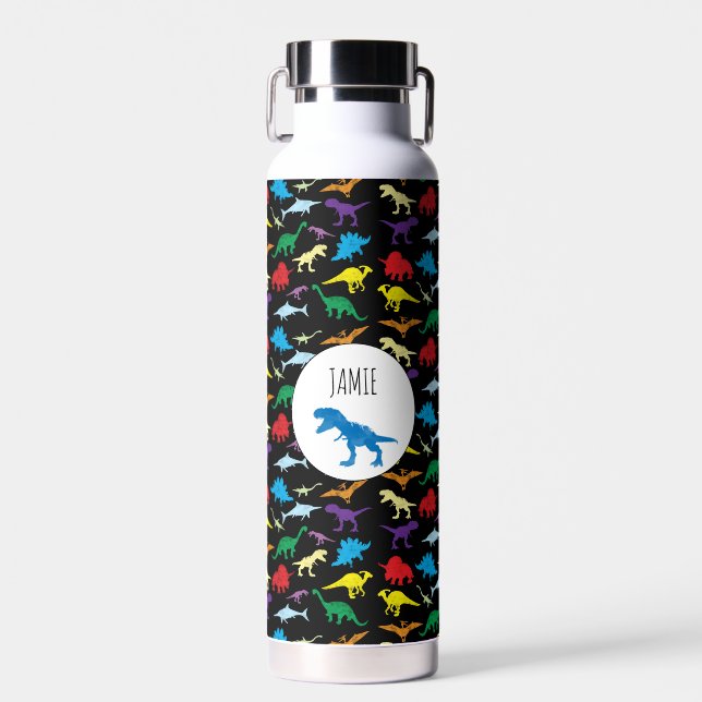 Colorful Dinosaurs Kids Pattern  Water Bottle (Front)