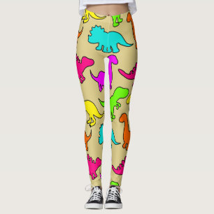 Colorful Dinosaurs Leggings