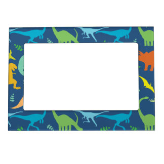 Colorful Dinosaurs Magnetic Picture Frame