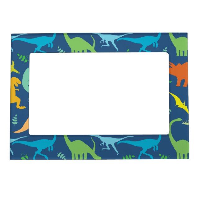 Colorful Dinosaurs Magnetic Picture Frame (Front)