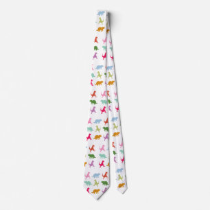 Colorful Dinosaurs Neck Tie