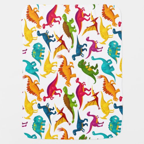 Colorful  Dinosaurs Pattern Baby Blanket