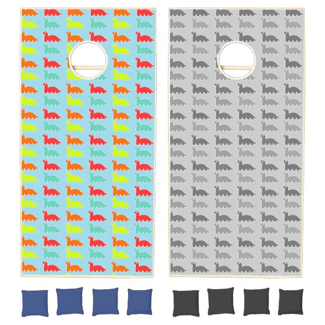 Colorful dinosaurs pattern cornhole set (Set)