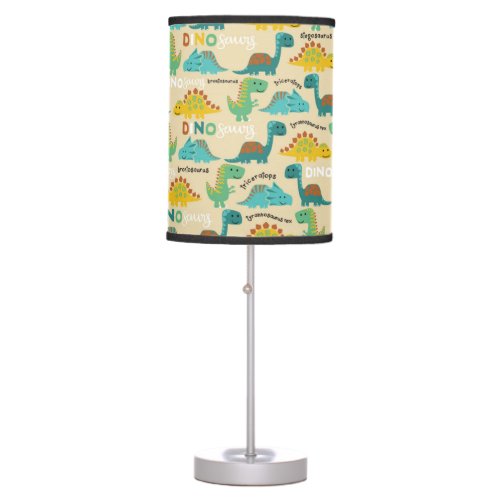 Colorful Dinosaurs Pattern Table Lamp