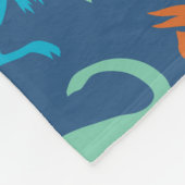 Colorful Dinosaurs Personalized Fleece Blanket (Corner)