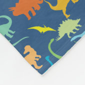 Colorful Dinosaurs Personalized Fleece Blanket (Corner)