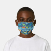 Colorful Dinosaurs Personalized Kids' Cloth Face Mask (Worn)
