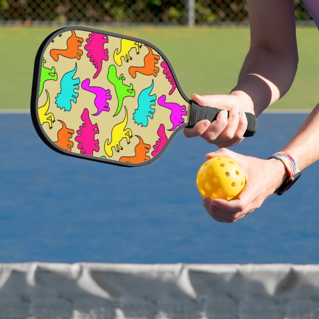 Colorful Dinosaurs Pickleball Paddle (Insitu)