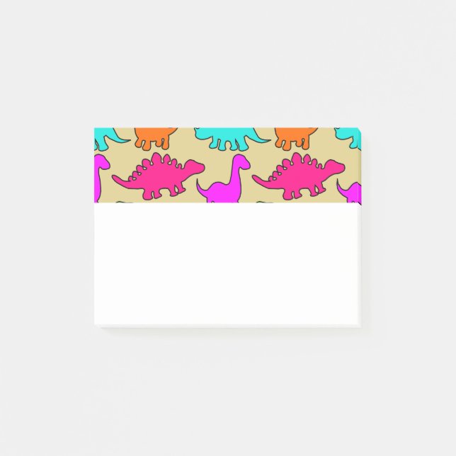 Colorful Dinosaurs Post-it Notes (Front)