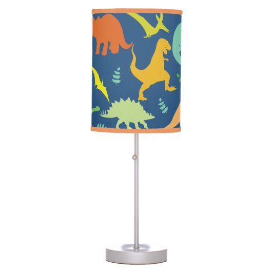 Colorful Dinosaurs Table Lamp (Front)