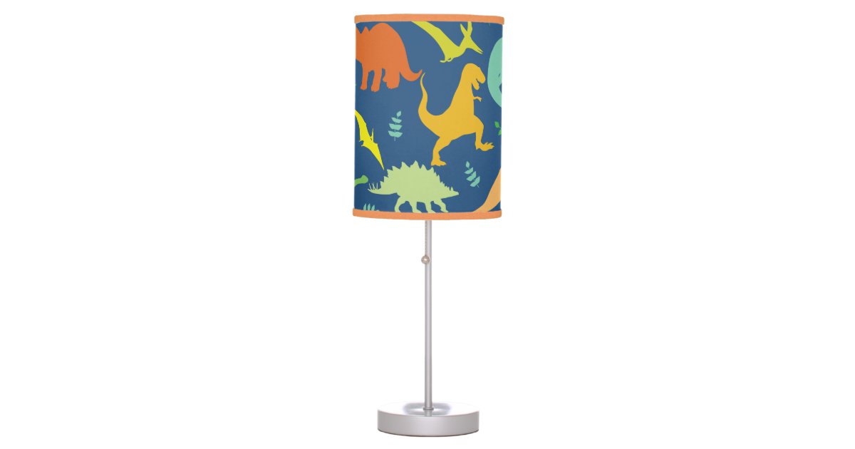 Colorful Dinosaurs Table Lamp Zazzle