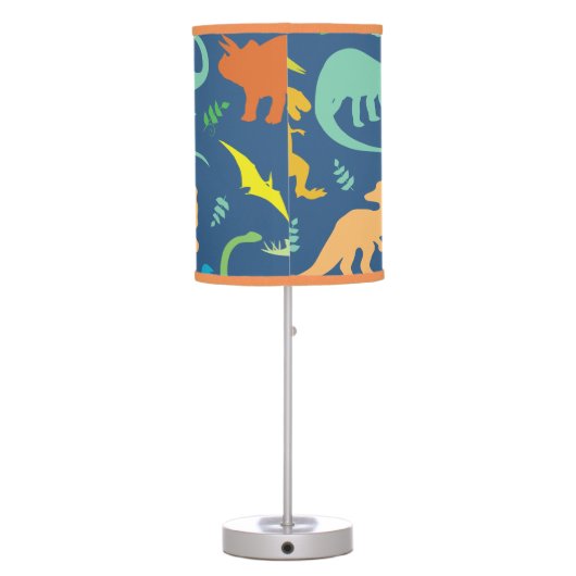 Colorful Dinosaurs Table Lamp (Back)